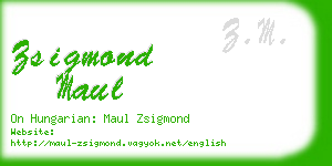 zsigmond maul business card